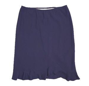 Women's Navy Skirt AGB Petites 14P Work Office Corpcore Professor Simple Preppy